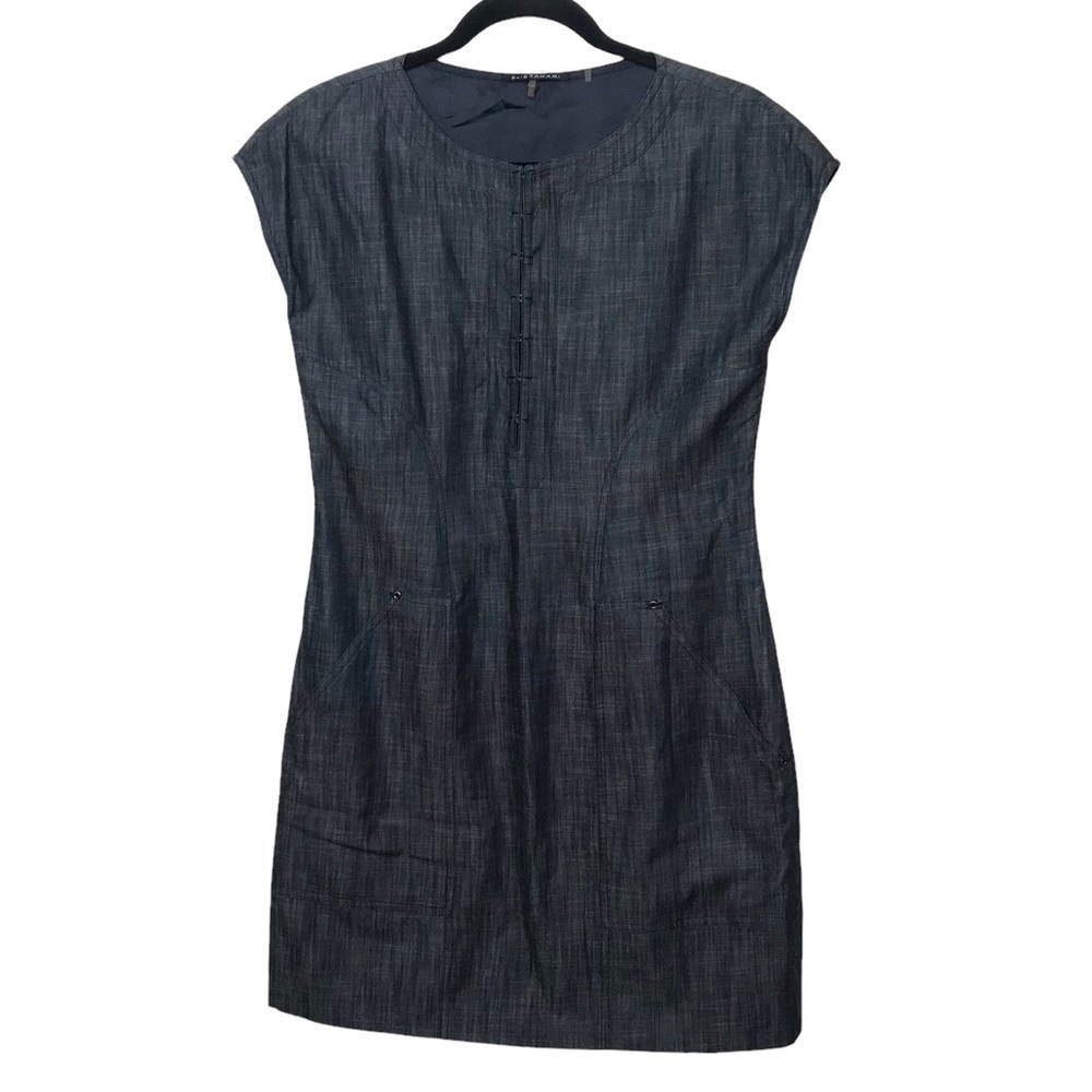 Elie Tahari Blue Chambray Mini Dress Size 2